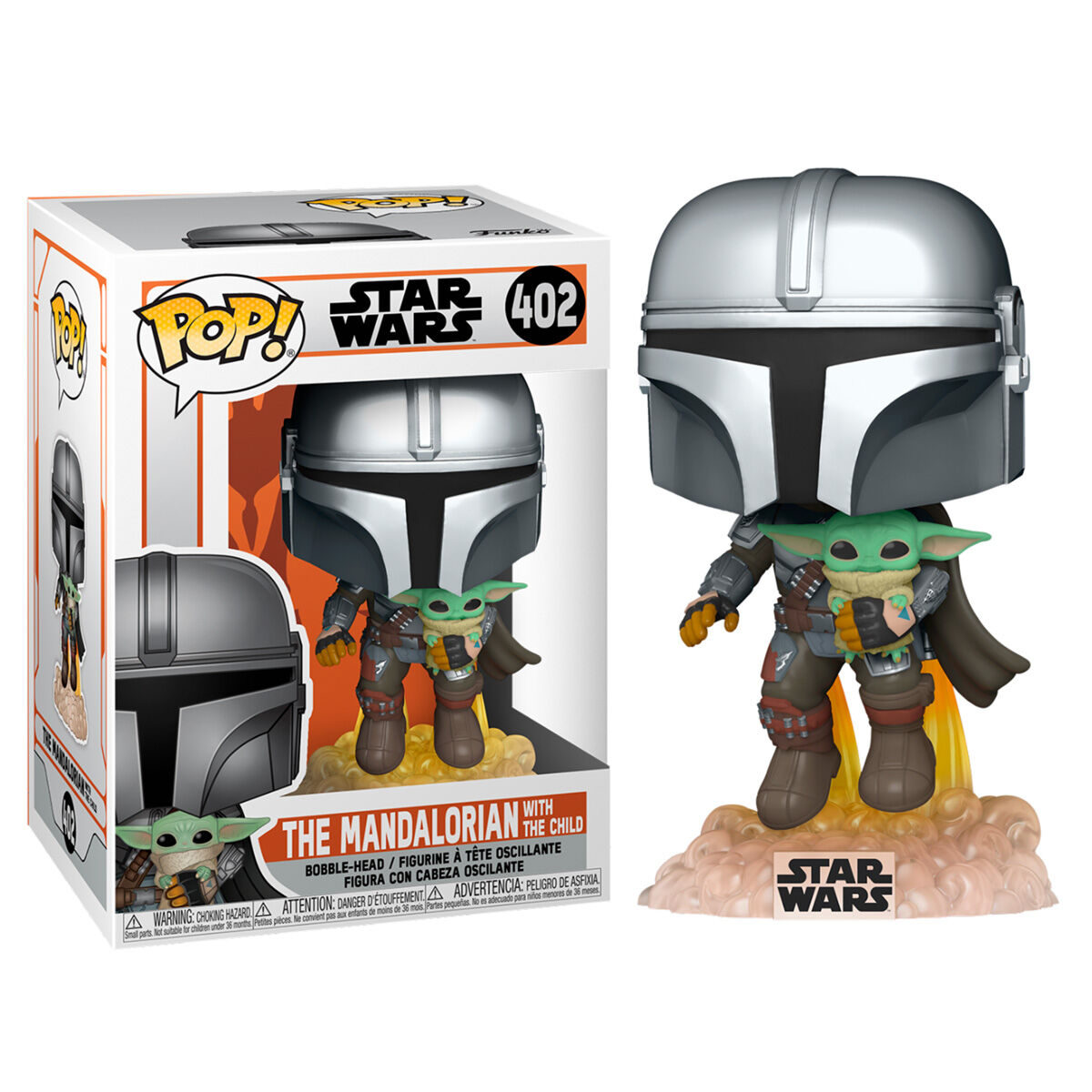 Star Wars The Mandalorian Mando Flying with Jet Pack Funko Pop